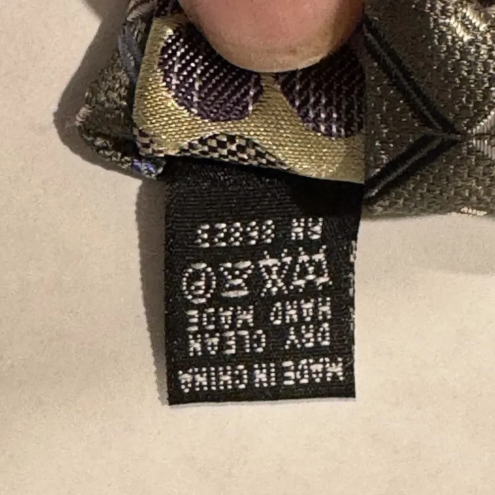 NWT Roberto Villini Men's Necktie Silk Geometric Squares 4